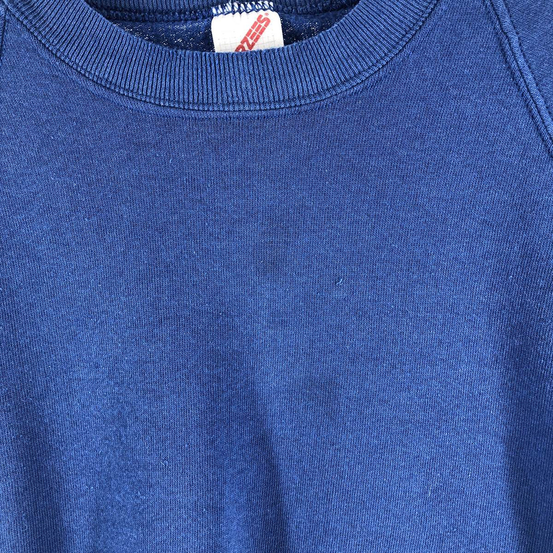 80s-90'S Jerzees Plain Blank Sweatshirt Trainer Made in USA Men's XL Vintage cotton blue type Vintage Second Hand