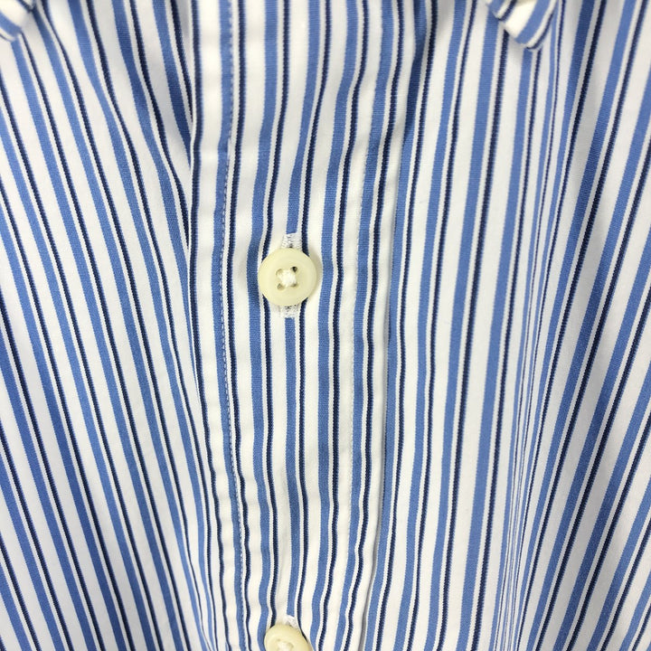 Ralph Lauren Classic Fit Multi-Stripe Long Sleeve Button-Down Striped Shirt, Men's Size L cotton blue type Vintage Second Hand
