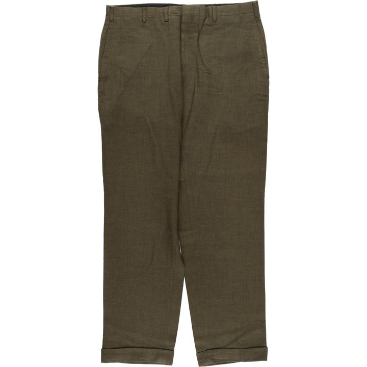 Vintage 1970'S PERMANENT PRESS men's slacks, size W35 unclear brown type Vintage Second Hand
