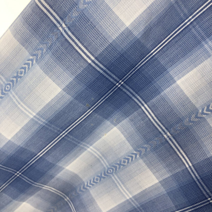 Ralph Lauren POLO by Ralph Lauren Long Sleeve Western Flannel Check Shirt, Men's XXL cotton Blue type light blue Vintage Second Hand