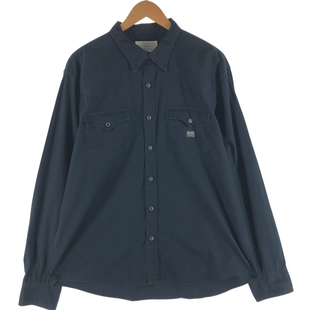 Ralph Lauren DENIM AND SUPPLY Men's Long Sleeve Western Shirt (Size XL) unclear black type Vintage Second Hand