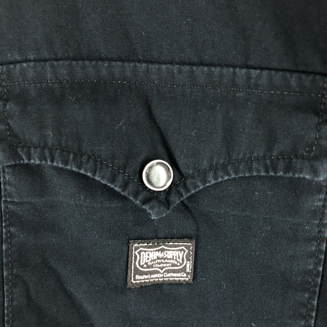 Ralph Lauren DENIM AND SUPPLY Men's Long Sleeve Western Shirt (Size XL) unclear black type Vintage Second Hand