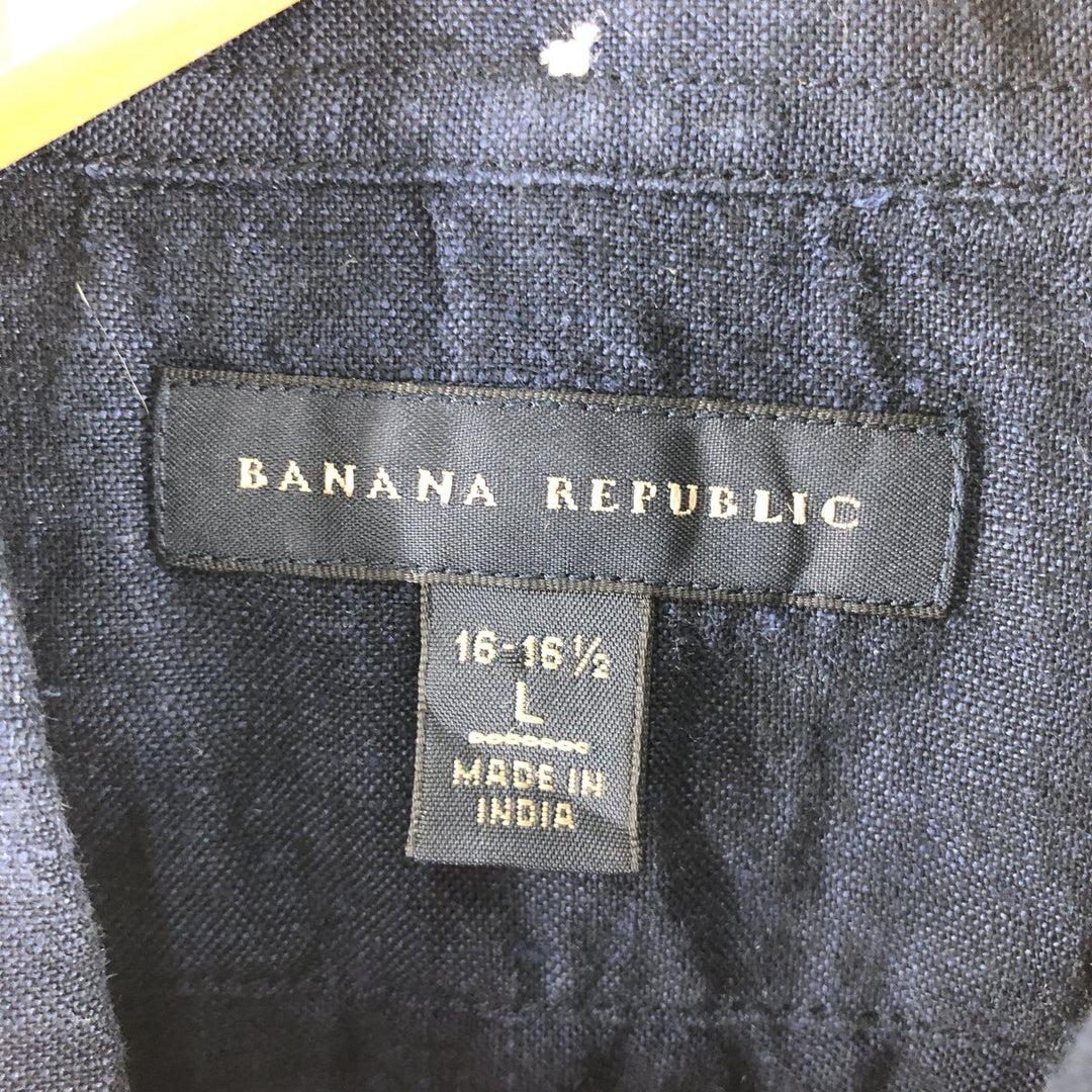 Banana Republic BANANA REPUBLIC Long Sleeve Linen Button Down Shirt Men's L Size / eaa526638