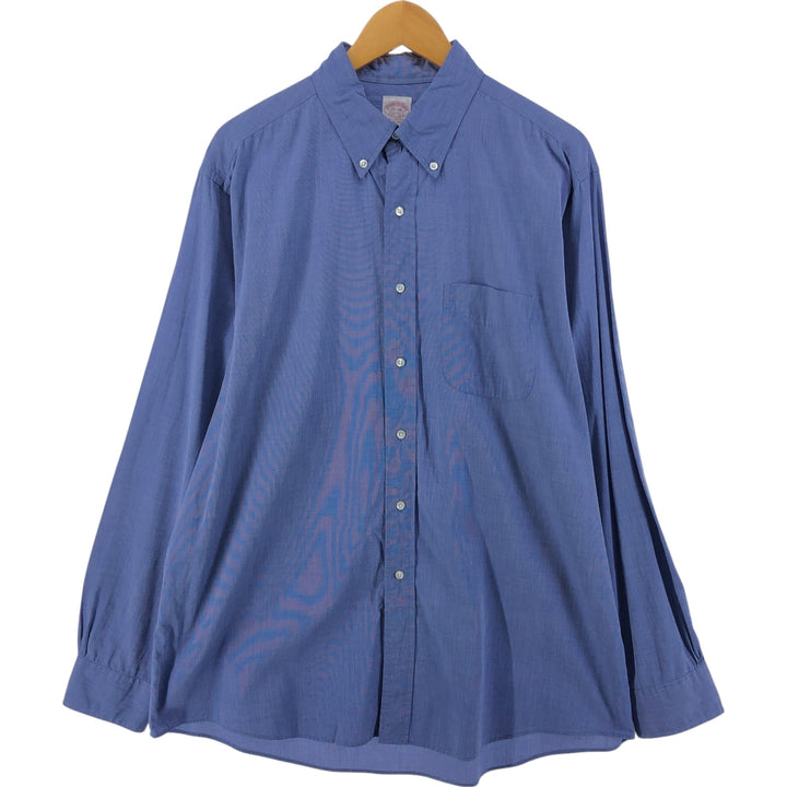 Brooks Brothers Est.1818 Long Sleeve Button Down Shirt Men's XL cotton navy blue type Vintage Second Hand