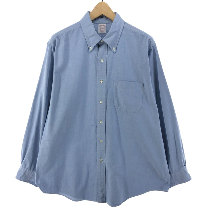 Brooks Brothers Est. 1818 Traditional Fit Long Sleeve Button-Down Shirt, Made in USA, Men's Size XL Supima Cotton blue type Vintage Second Hand