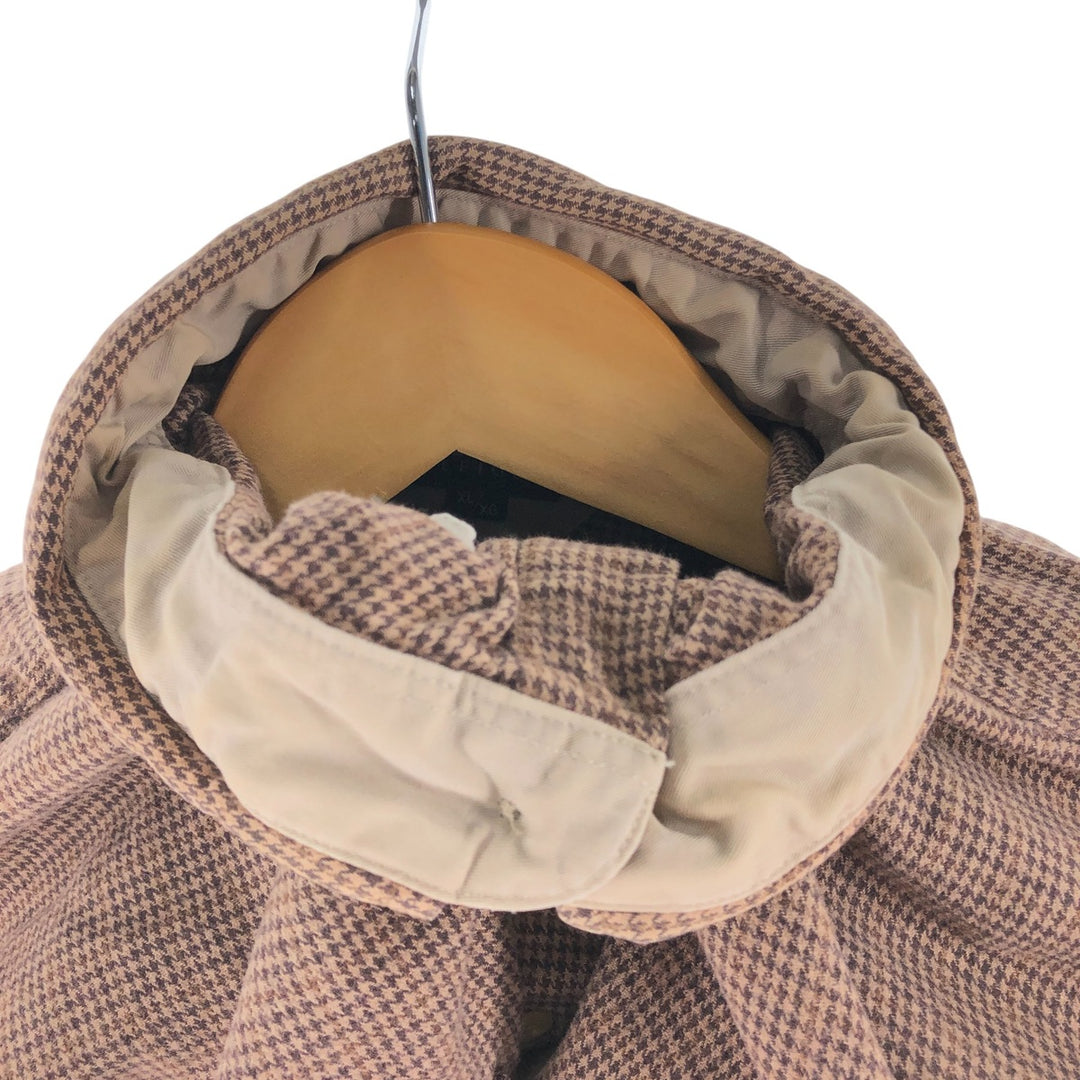 Vintage 90'S Tommy Hilfiger Light Flannel Check Shirt, Long Sleeve, Button-Down, Men's, Size XL cotton Beige type Vintage Second Hand