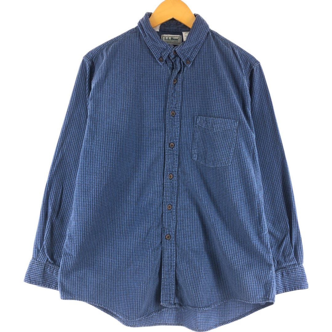 ~80'S LLBean Long Sleeve Button Down Light Flannel Check Shirt Made in USA Men's L Size Vintage /eaa526693