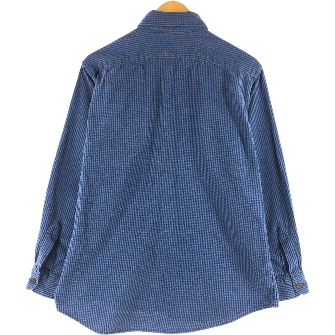 ~80'S LLBean Long Sleeve Button Down Light Flannel Check Shirt Made in USA Men's L Size Vintage /eaa526693