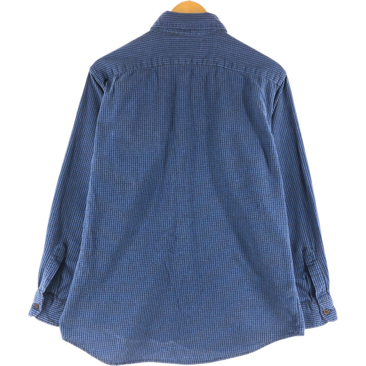 ~80'S LLBean Long Sleeve Button Down Light Flannel Check Shirt Made in USA Men's L Size Vintage /eaa526693