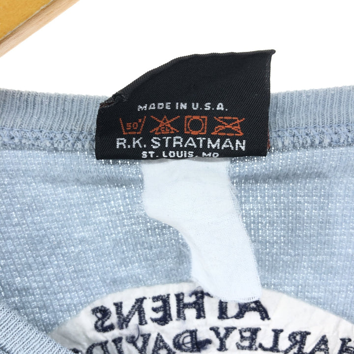 90'S Harley-Davidson V-neck Thermal Long Tee Honeycomb Made in USA Men's M Vintage /eaa526771