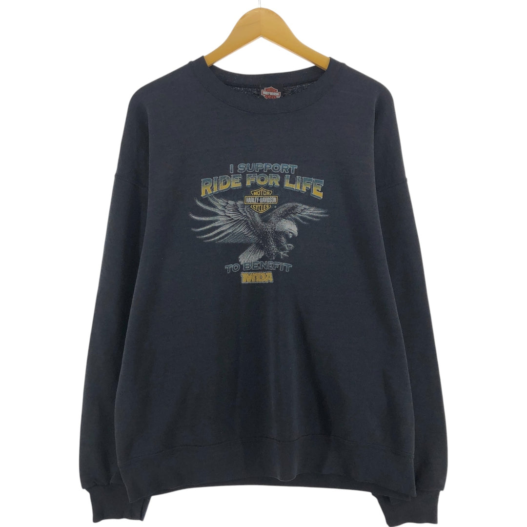 Harley-Davidson Eagle Pattern Advertising Sweatshirt Trainer Men's XXL / eaa526793