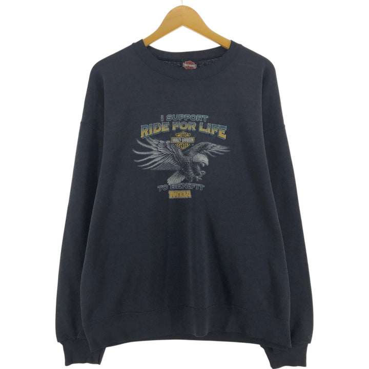 Harley-Davidson Eagle Pattern Advertising Sweatshirt Trainer Men's XXL / eaa526793