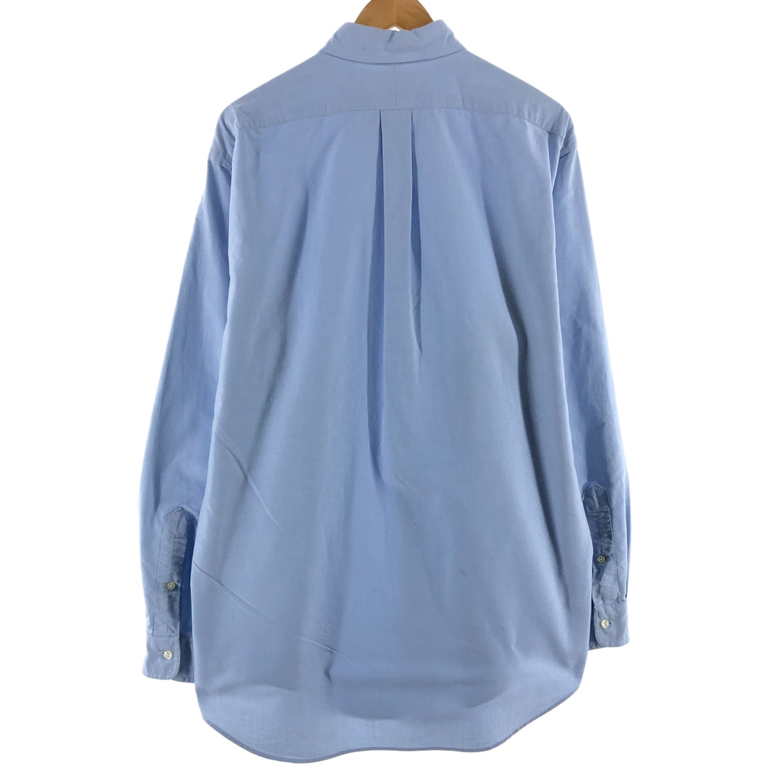 Ralph Lauren YARMOUTH long sleeve button down shirt, men's XL size cotton Blue type light blue Vintage Second Hand
