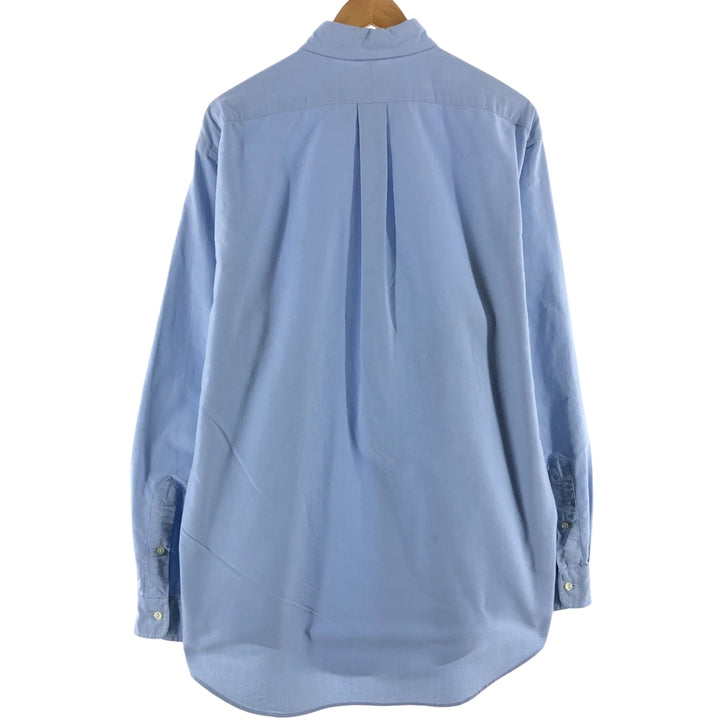 Ralph Lauren YARMOUTH long sleeve button down shirt, men's XL size cotton Blue type light blue Vintage Second Hand