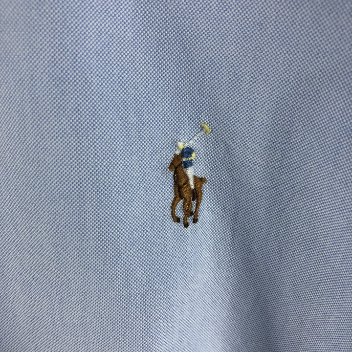 Ralph Lauren YARMOUTH long sleeve button down shirt, men's XL size cotton Blue type light blue Vintage Second Hand