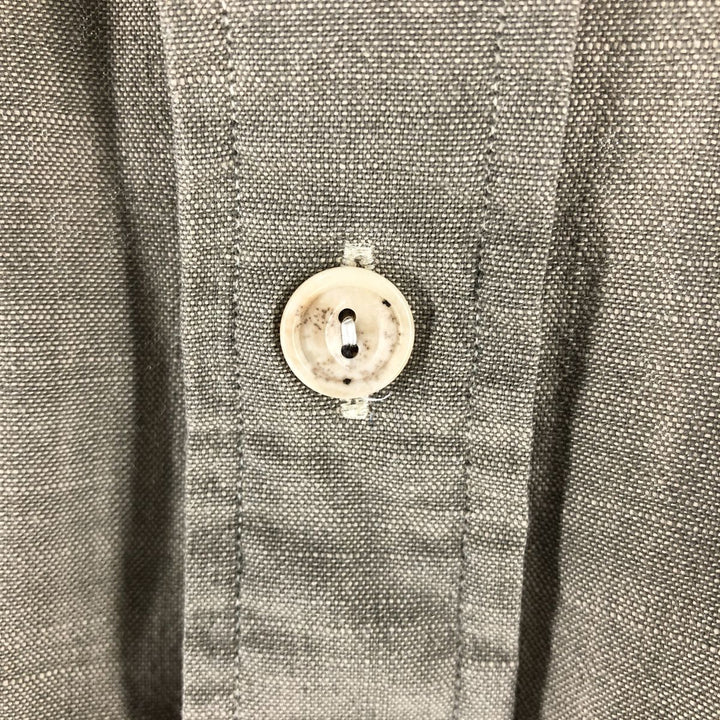 90'S Ralph Lauren POLO by Ralph Lauren long-sleeved cotton shirt, men's size L cotton beige type brown Vintage Second Hand