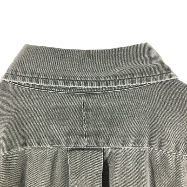 Ralph Lauren long-sleeved button-down shirt, men's size L cotton green type Vintage Second Hand