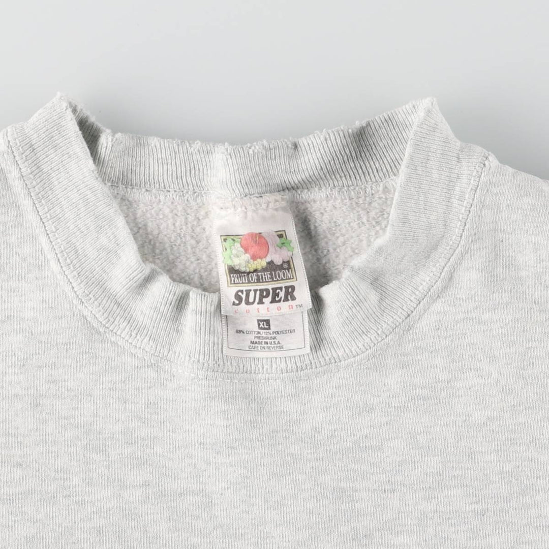 Vintage 90'S Fruit of the Loom Michigan State University college sweatshirt, Made in USA, Men's XL cotton gray type Vintage Second Hand