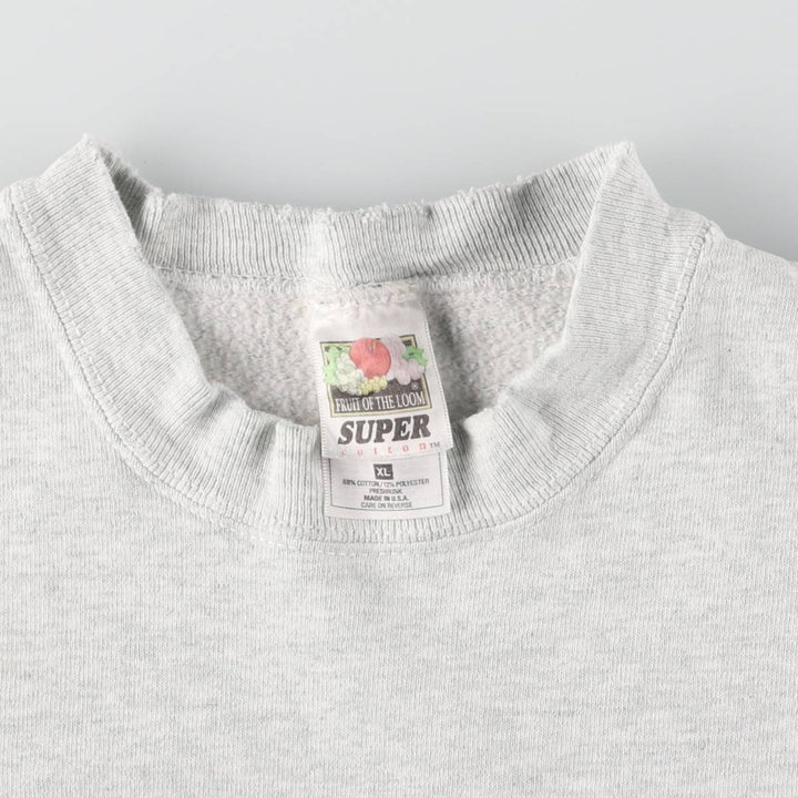 Vintage 90'S Fruit of the Loom Michigan State University college sweatshirt, Made in USA, Men's XL cotton gray type Vintage Second Hand