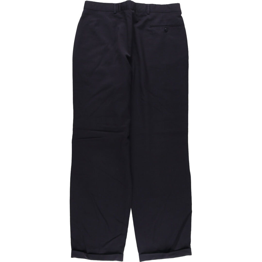Two-pleat wool pants slacks for men, size W34 wool black type Vintage Second Hand