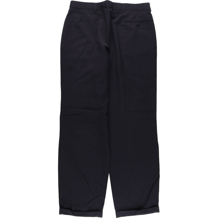 Two-pleat wool pants slacks for men, size W34 wool black type Vintage Second Hand