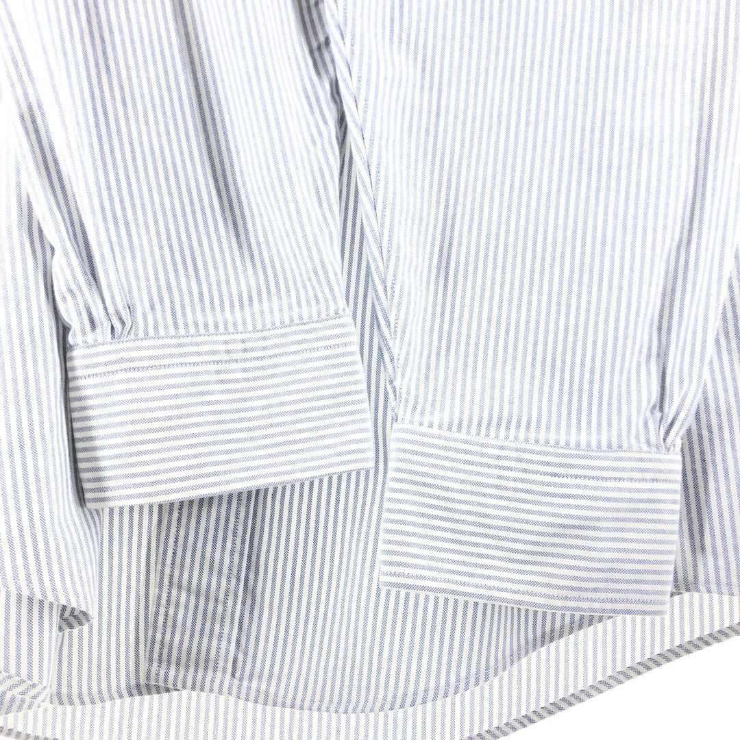 Brooks Brothers Est.1818 Long Sleeve Button-Down Striped Shirt Made in USA Men's XL Supima Cotton white type Vintage Second Hand