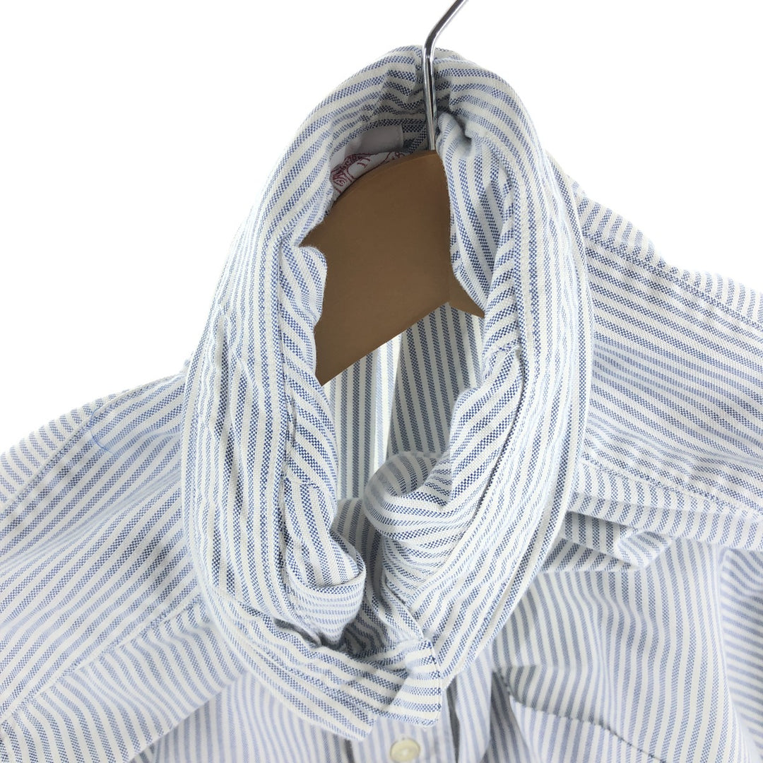 Brooks Brothers Est.1818 Long Sleeve Button-Down Striped Shirt Made in USA Men's XL Supima Cotton white type Vintage Second Hand