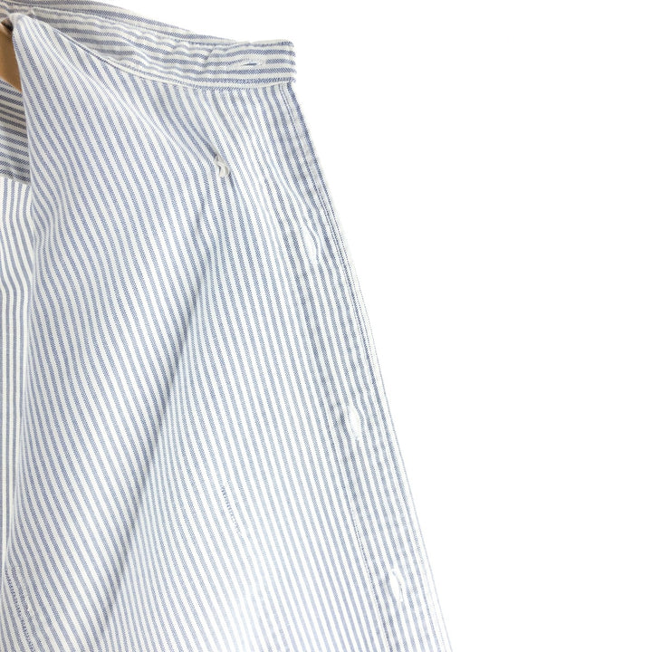 Brooks Brothers Est.1818 Long Sleeve Button-Down Striped Shirt Made in USA Men's XL Supima Cotton white type Vintage Second Hand