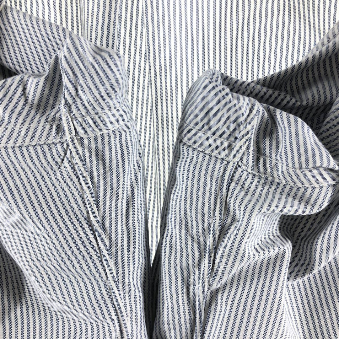 Brooks Brothers Est.1818 Long Sleeve Button-Down Striped Shirt Made in USA Men's XL Supima Cotton white type Vintage Second Hand