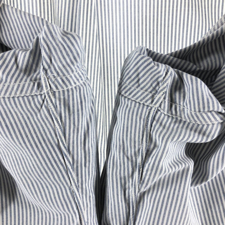 Brooks Brothers Est.1818 Long Sleeve Button-Down Striped Shirt Made in USA Men's XL Supima Cotton white type Vintage Second Hand