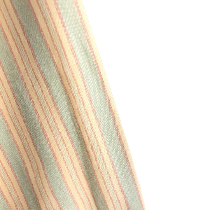 Vintage 70s-80'S LLBean Multi-Stripe Long Sleeve Striped Shirt, Men's Size L cotton Beige type Vintage Second Hand