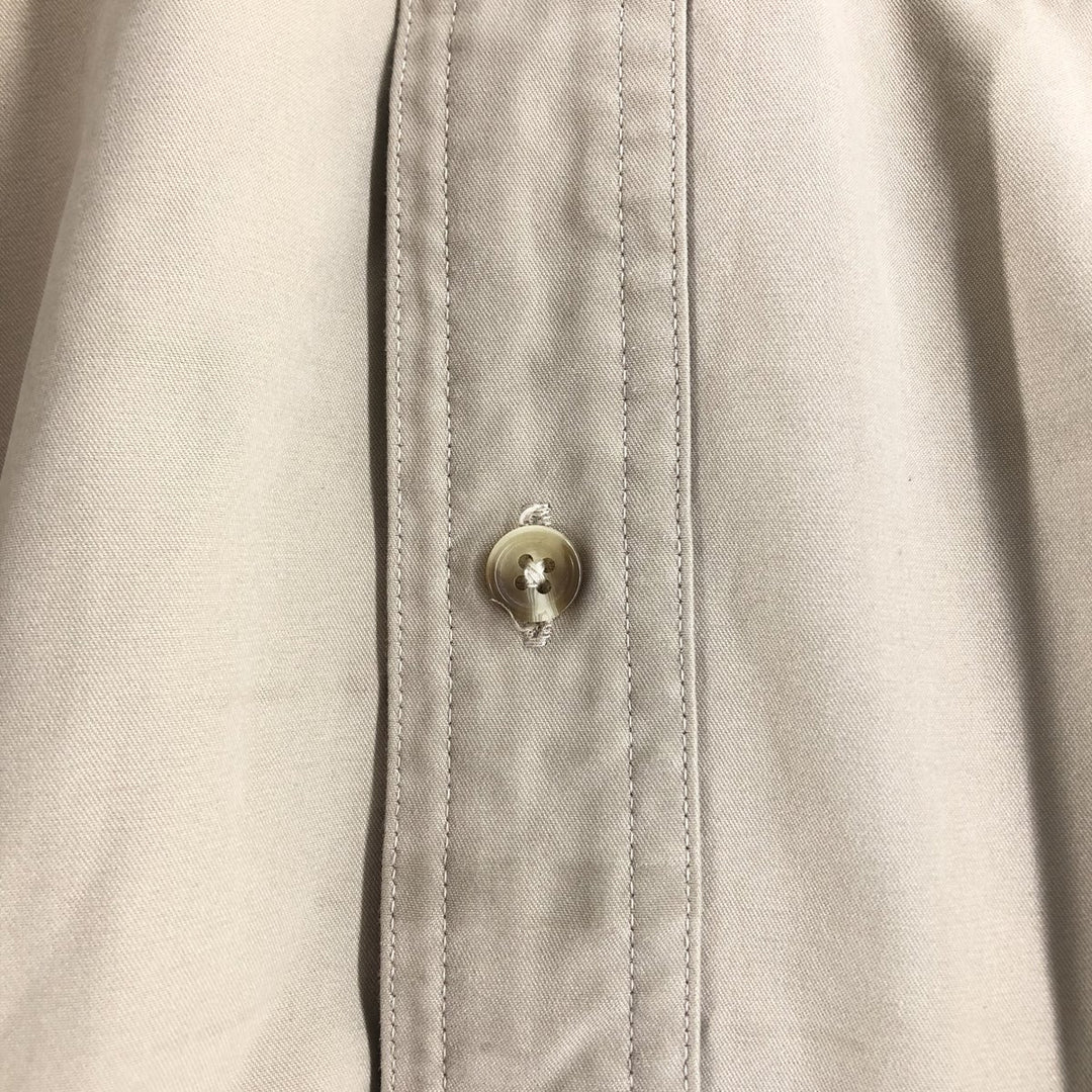90'S Ralph Lauren CHAPS long sleeve shirt, men's size M, vintage polyester Beige type Vintage Second Hand