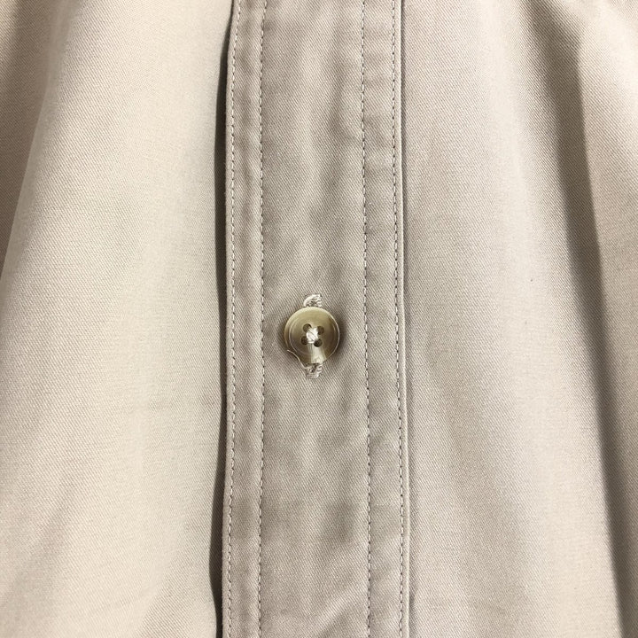 90'S Ralph Lauren CHAPS long sleeve shirt, men's size M, vintage polyester Beige type Vintage Second Hand