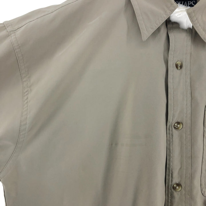 90'S Ralph Lauren CHAPS long sleeve shirt, men's size M, vintage polyester Beige type Vintage Second Hand