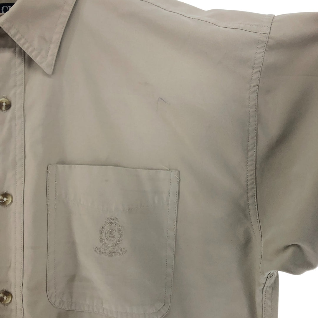 90'S Ralph Lauren CHAPS long sleeve shirt, men's size M, vintage polyester Beige type Vintage Second Hand