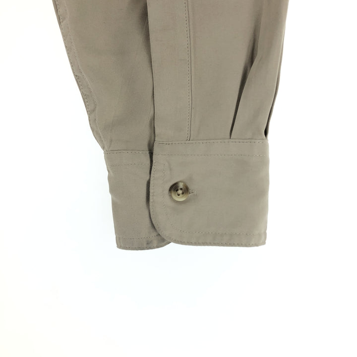 90'S Ralph Lauren CHAPS long sleeve shirt, men's size M, vintage polyester Beige type Vintage Second Hand