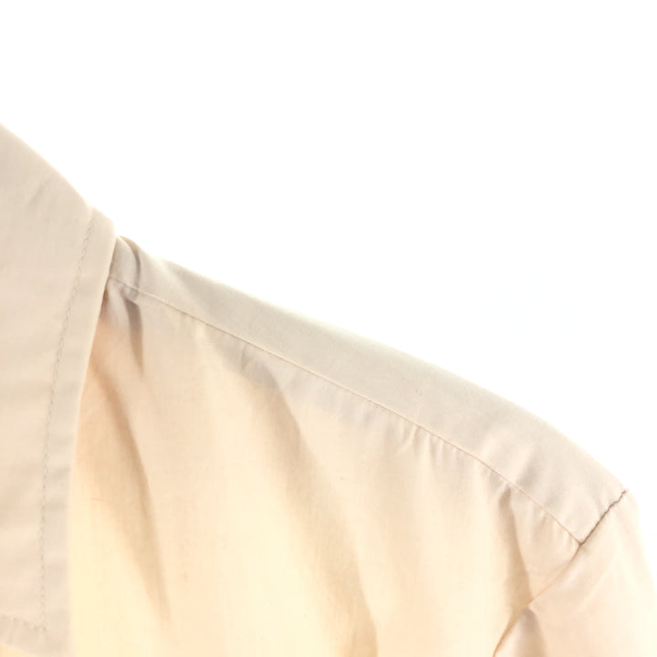 Vintage 1980'S Wrangler long-sleeved work shirt, made in the USA, size L, men's polyester ivory Vintage Second Hand