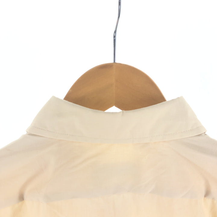Vintage 1980'S Wrangler long-sleeved work shirt, made in the USA, size L, men's polyester ivory Vintage Second Hand