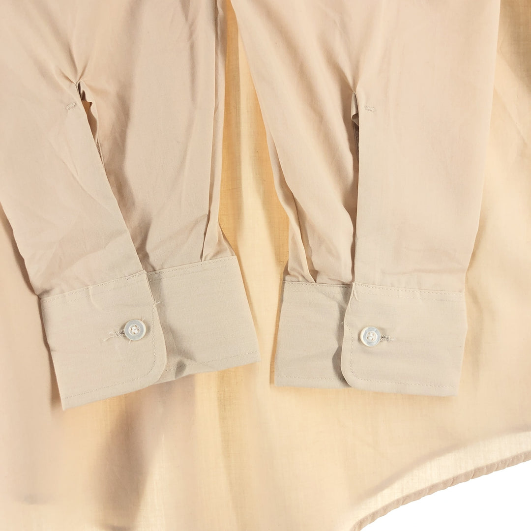 Vintage 1980'S Wrangler long-sleeved work shirt, made in the USA, size L, men's polyester ivory Vintage Second Hand