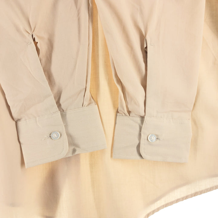 Vintage 1980'S Wrangler long-sleeved work shirt, made in the USA, size L, men's polyester ivory Vintage Second Hand