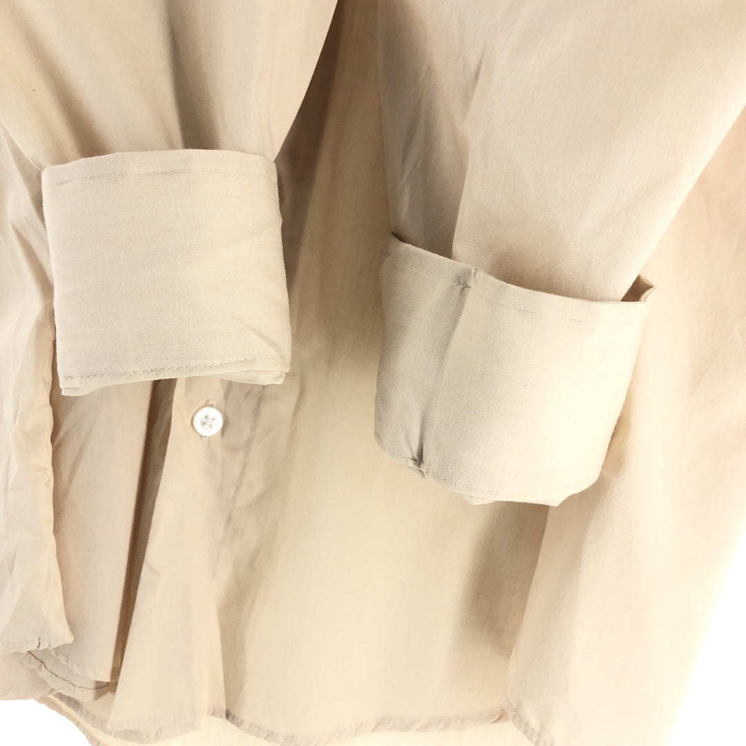 Vintage 1980'S Wrangler long-sleeved work shirt, made in the USA, size L, men's polyester ivory Vintage Second Hand