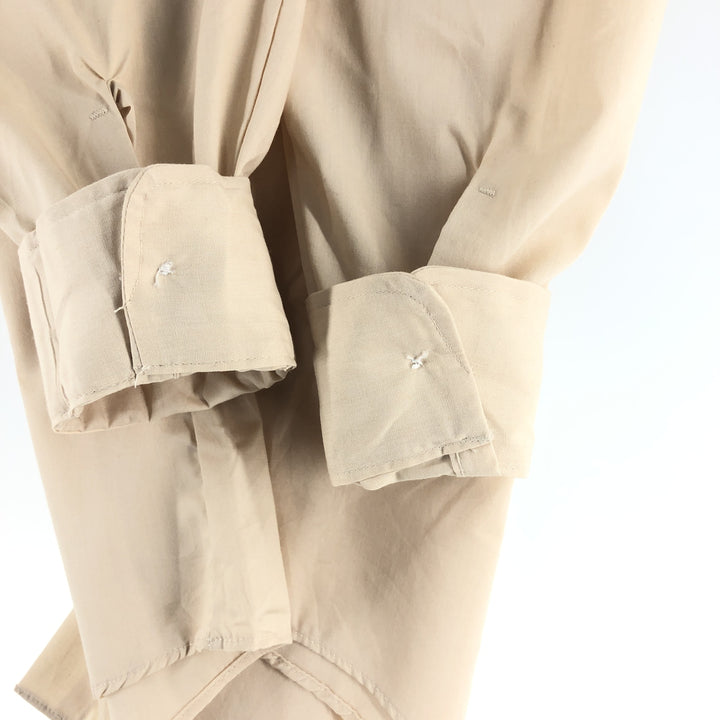 Vintage 1980'S Wrangler long-sleeved work shirt, made in the USA, size L, men's polyester ivory Vintage Second Hand