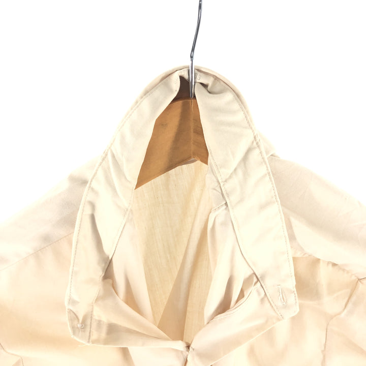 Vintage 1980'S Wrangler long-sleeved work shirt, made in the USA, size L, men's polyester ivory Vintage Second Hand