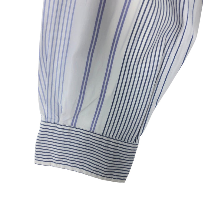 Ralph Lauren long sleeve button down striped shirt, men's size L cotton white type Vintage Second Hand