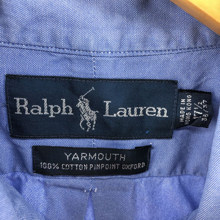 Ralph Lauren YARMOUTH long sleeve button down shirt, men's XL size cotton blue type Vintage Second Hand