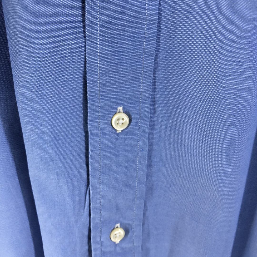 Ralph Lauren YARMOUTH long sleeve button down shirt, men's XL size cotton blue type Vintage Second Hand