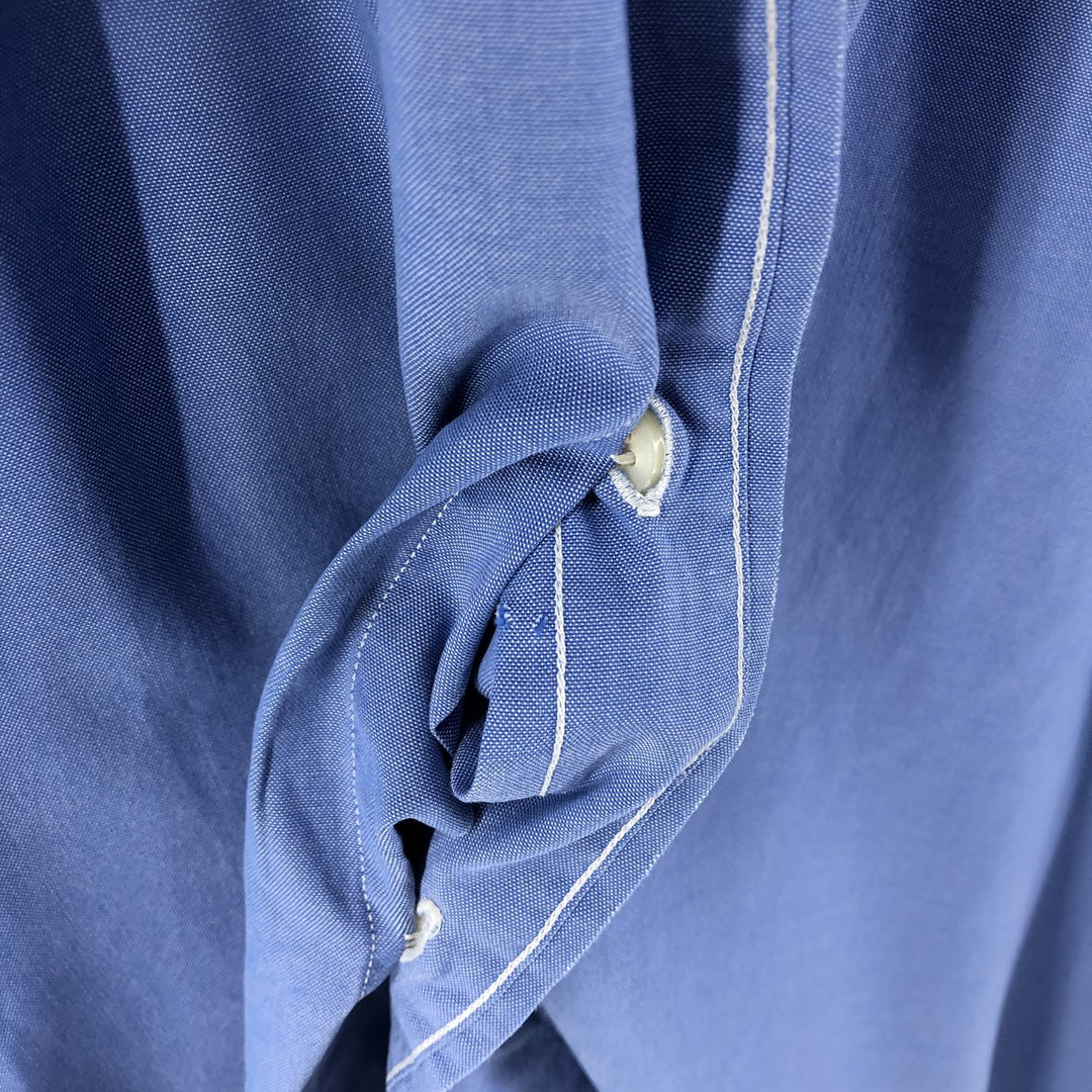 Ralph Lauren YARMOUTH long sleeve button down shirt, men's XL size cotton blue type Vintage Second Hand
