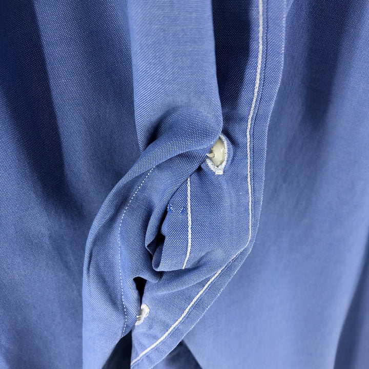 Ralph Lauren YARMOUTH long sleeve button down shirt, men's XL size cotton blue type Vintage Second Hand