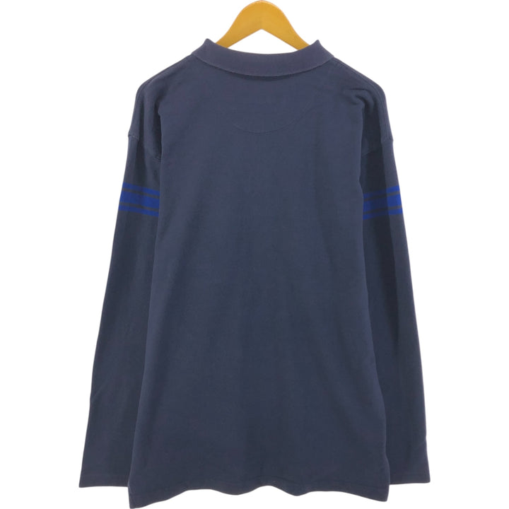 Eddie Bauer collared half-zip sweatshirt, men's size XL cotton navy blue type Vintage Second Hand