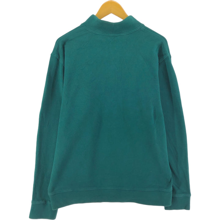 LANDS' END Half-Zip Sweatshirt, Men's XL cotton green type Vintage Second Hand